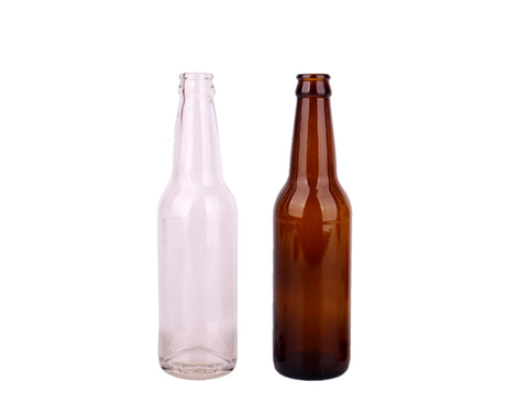 Bottiglie di birra rotonde di colore marrone da 330ml