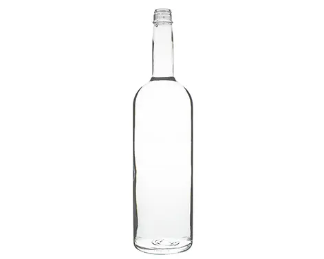 Bottiglia di vetro Tequila ad alta pietra focaia trasparente di grandi dimensioni di forma speciale da 1 litro