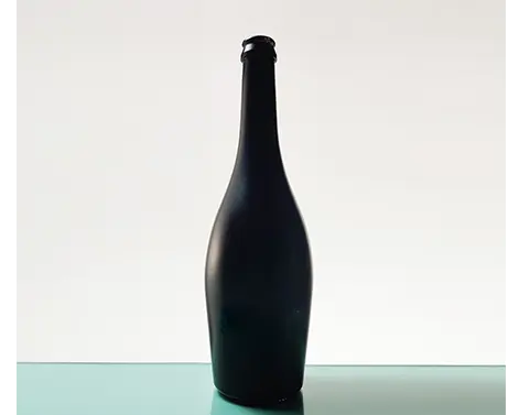 Bottiglia di vino verde Champagne rotonda da 750ml