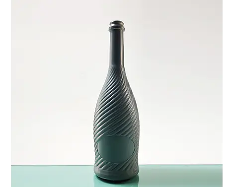 Bottiglia di vino scintillante di colore scuro dal Design speciale da 750ml