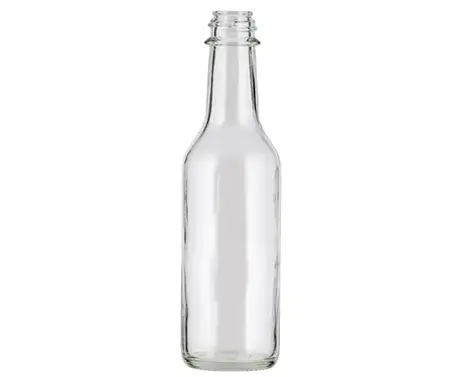 Bottiglia di vetro per salsa di selce rotonda da 250ml