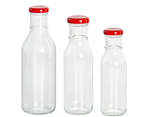 Bottiglia di vetro per salsa piccante rotonda a cilindro da 250ml