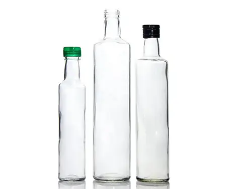 Bottiglia di vetro di olio d'oliva di selce Extra bianca rotonda vuota da 500ml