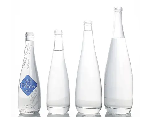 Bella bottiglia di vetro per acqua gassata da 0,5 litri