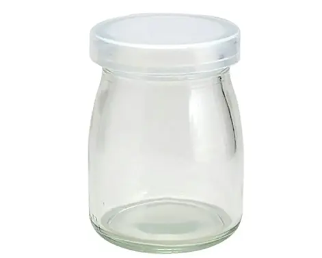 Barattolo di vetro rotondo trasparente da 125ml