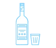 Bottiglie di vetro per liquori di tipo
