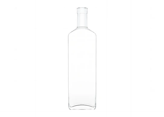 Bottiglia di vetro Gin vuota rettangolare alta pietra focaia da 750ml