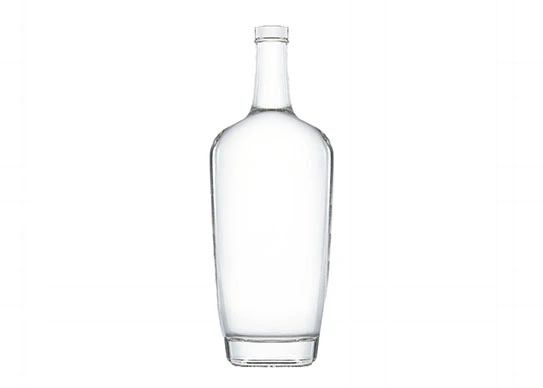 Bottiglia di Gin ovale in vetro Flint Extra bianco da 750ml