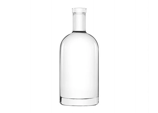 Bottiglia di vetro Vodka nordica rotonda Extra bianca da 750ml