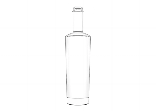 Flaconi per liquori alti di forma rotonda con finitura GPI in vetro da 750ml