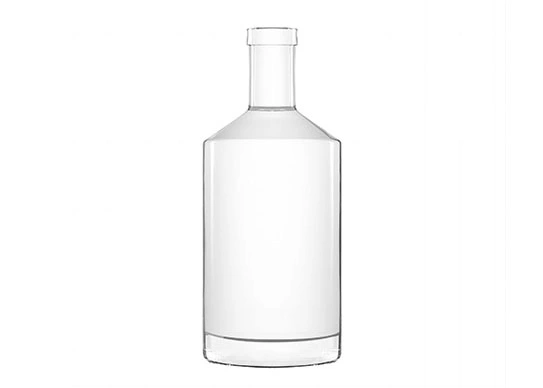 Vendita calda bottiglia di vetro da 700ml Base pesante finitura a piastra di forma rotonda