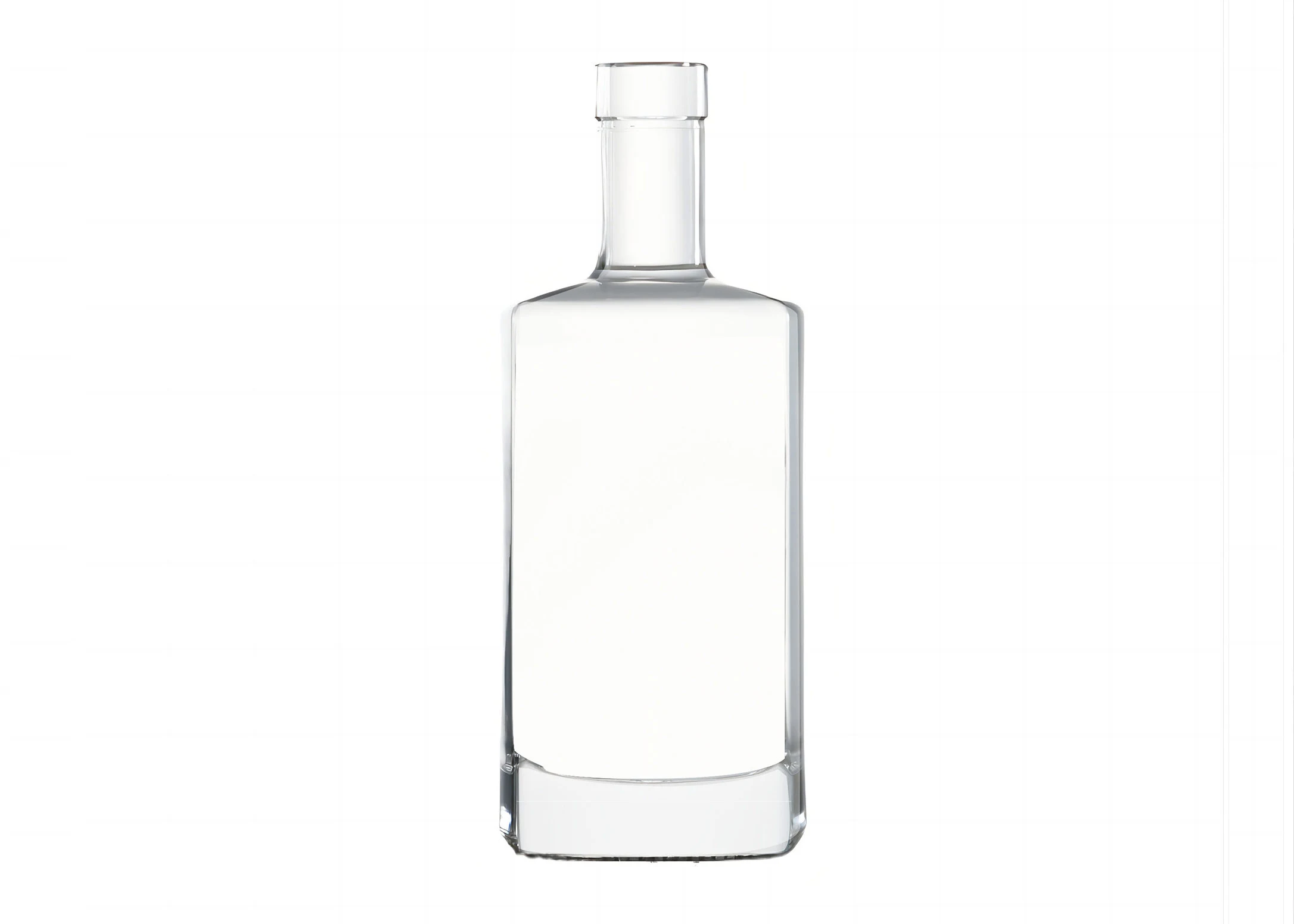 Finitura del piatto della bottiglia di liquori quadrati da 500ml
