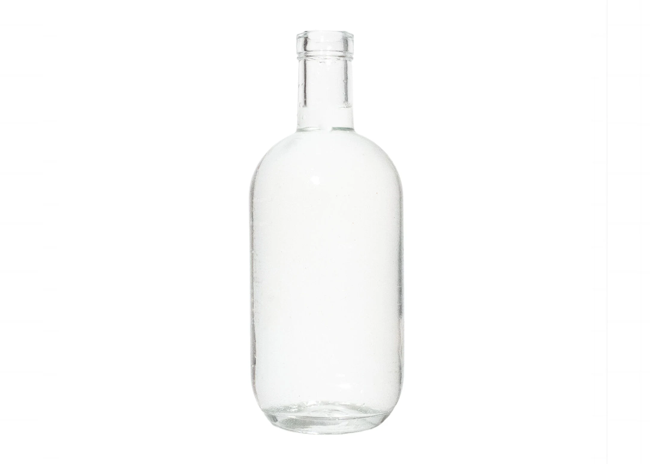 Bottiglia di vetro di moda imballaggio di alcol Base rotonda da 500ml