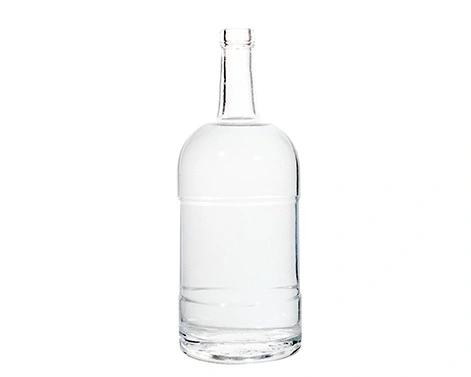 Nuova bottiglia di Vodka rotonda da 1000ml in vetro Extra Flint