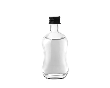 Bottiglia da 50ml in vetro a vita sottile Vodka Gin Rum Tequila con tappo GPI per l'imballaggio di liquori