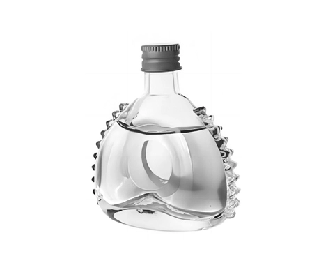 Bottiglie di vetro triangolari uniche ed eleganti da 50ml con tappi a vite per vari liquori