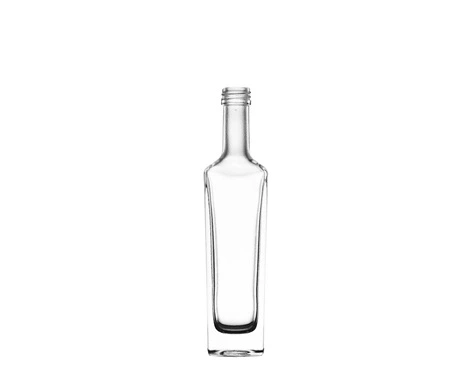 Bottiglia di whisky tascabile in pietra focaia quadrata Extra bianca da 50ml