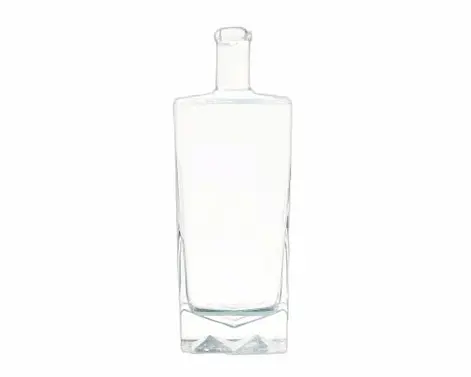 Bottiglia di whisky in pietra focaia Extra bianca quadrata da 750ml