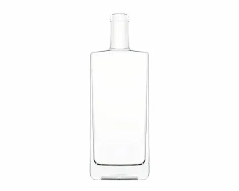 Bottiglia di Rum Flint Extra bianca di vendita calda di forma rettangolare da 750ml