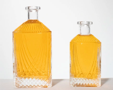 Bottiglie Extra White Flint Square 750ml Glass Vodka Rum Bourbon Tequila