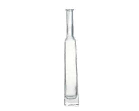 Bottiglia quadrata in vetro Premium da 200ml con Base spessa e tappo in sughero-elegante e resistente